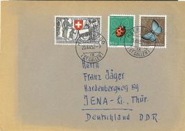 Très jolie lettre avec timbres 1952 Pro Patria et Juventute