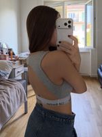 CALVIN KLEIN GREY CROP TOP