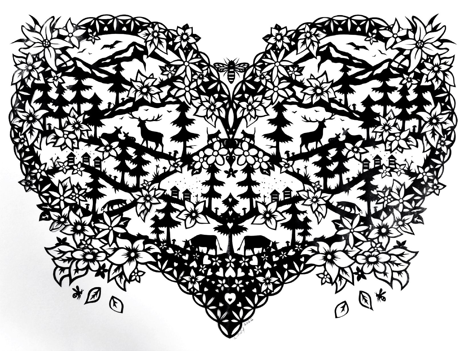 Tutte le decorazioni: véritable découpage poya – Nuovo (secondo la descrizione) da Les Diablerets venduto da ninix01 1