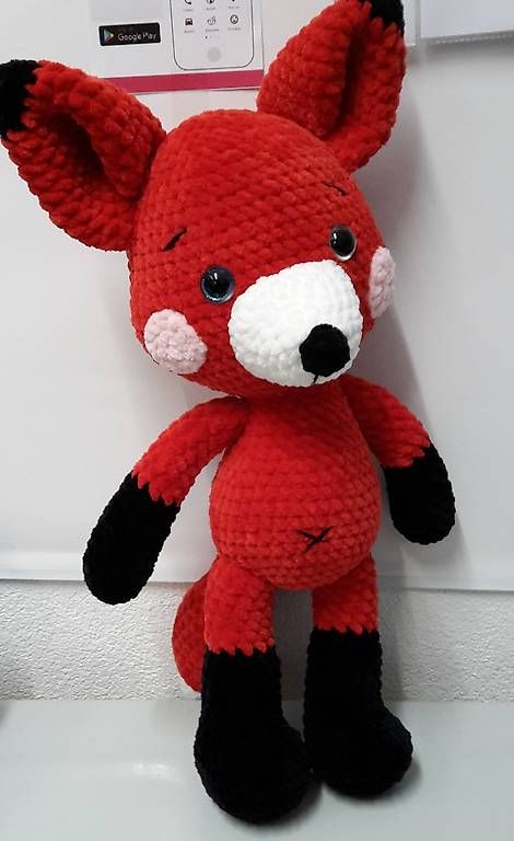 Giocattoli: Gehäkelter Fuchs rot, ca.35cm – Usato da Bischofszell venduto da ewa-shop