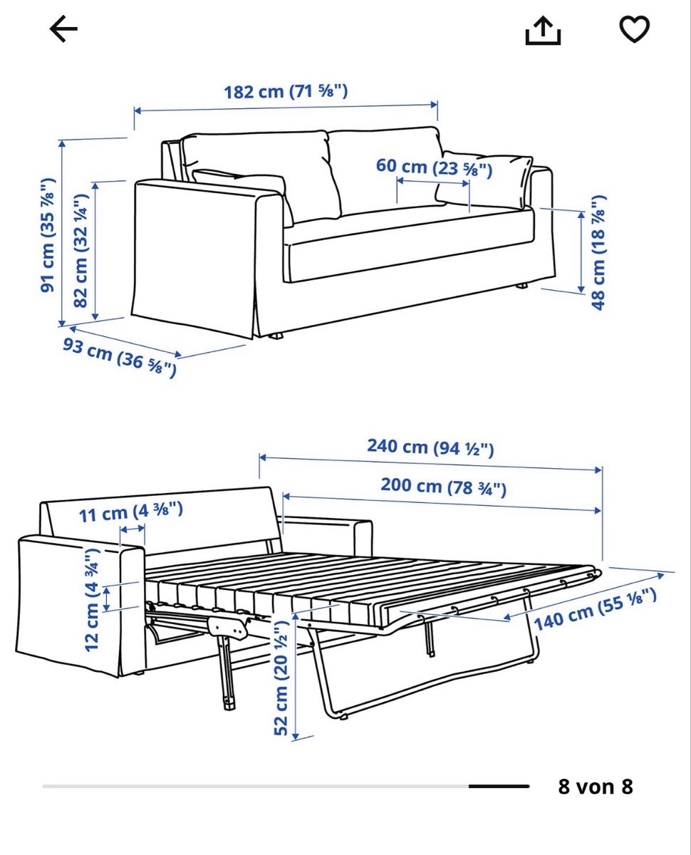 Ikea Divani: HYLTARP 2er-Bettsofa – Usato da Zürich venduto da ale_55s9 3