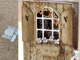 Stanzschablone Nr.88, Fenster mit Blumen