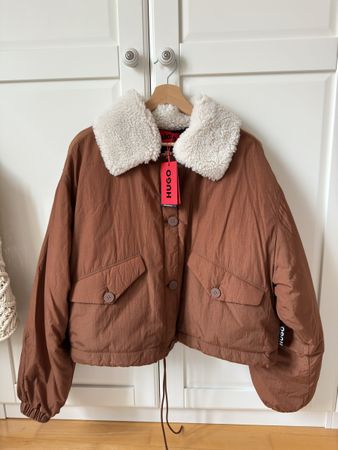 HUGO Jacke Teddyfell Braun Grösse S