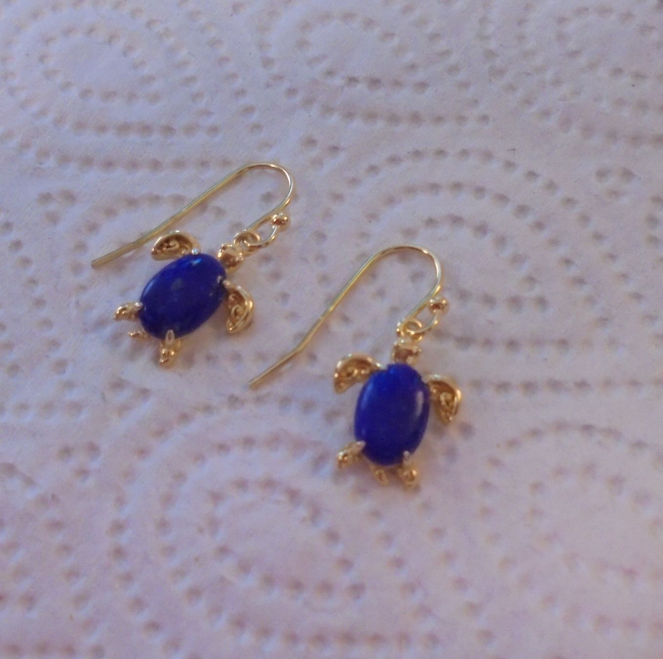 Orecchini pendenti & Orecchini a lobo: Echtschmuck: Lapislazuli Silberohrhänger, vergoldet – Nuovo (secondo la descrizione) da Zuchwil venduto da maumauchi 3