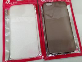 iphone 6 silicon cover case, schwarz/grau od. transparent