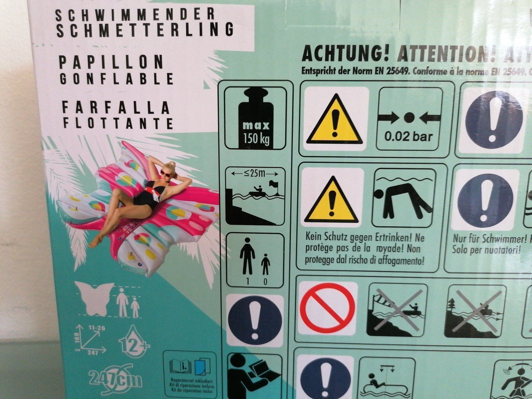 Piscine: Luftmatraze Schwimmender Schmetterling – Nuovo e nell'imballaggio originale da Bäch SZ venduto da Swissy46 2