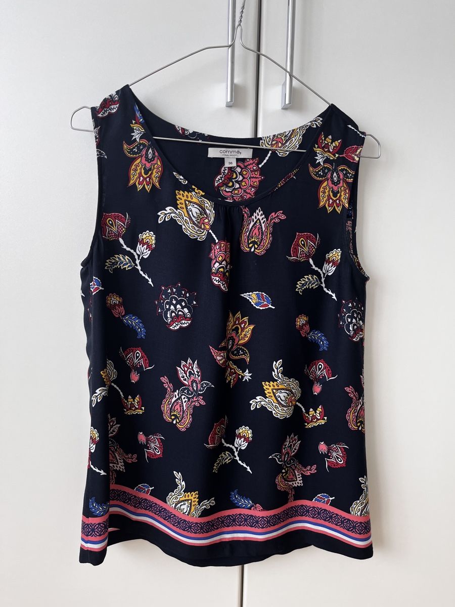 Comma Top: Comma Blusentop im Paisleymuster, Grösse 36 – Usato da Zürich venduto da Kleanthy