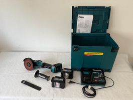 Makita 40V Winkelschleifer, Akkus, Schnellladegerät, Koffer