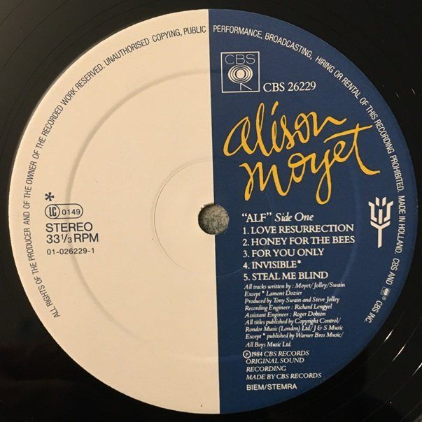 Dischi in vinile: Alison Moyet - Alf (LP) – Usato da Grüningen venduto da azulvinyl 3