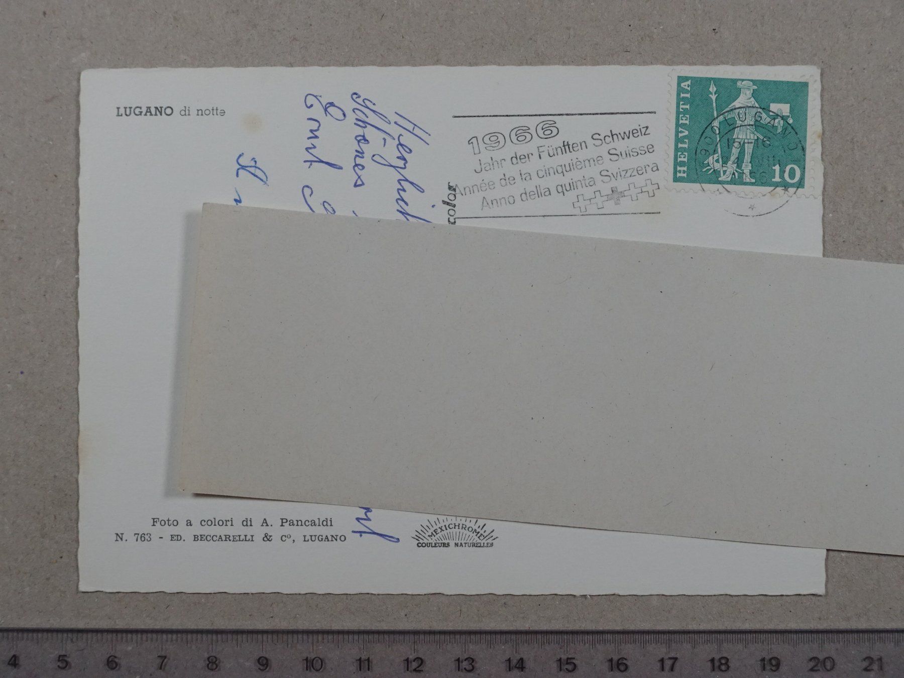 Cartes postales: Lugano di notte, 1966 – D'occasion à Lenzburg par fh1 1
