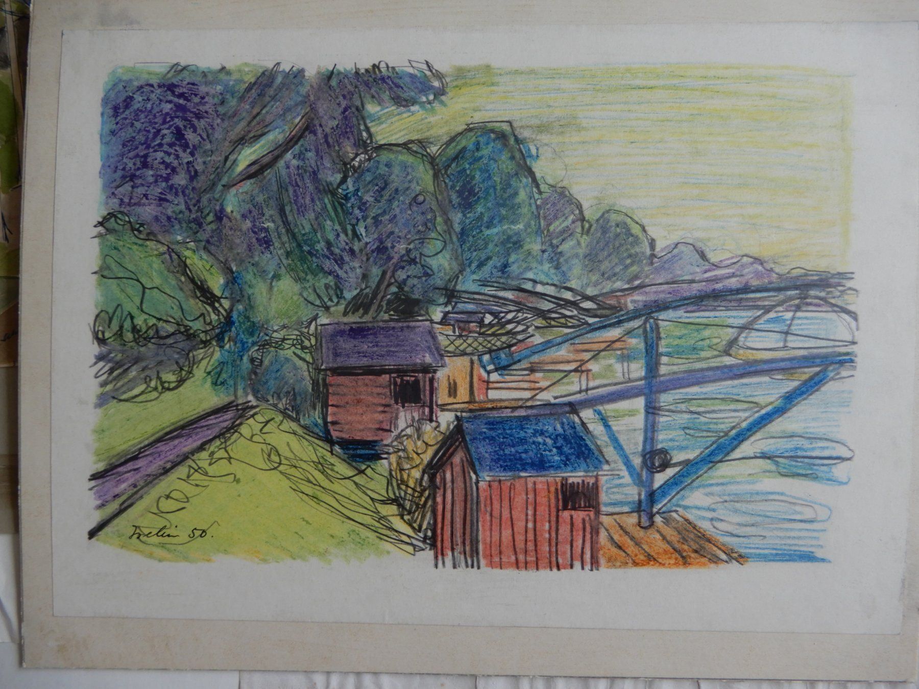 Dipinti: Christoph ISELIN (1910-1987) Mischtechn. – Usato da Emmenbrücke venduto da Kunstankaufverkauf9