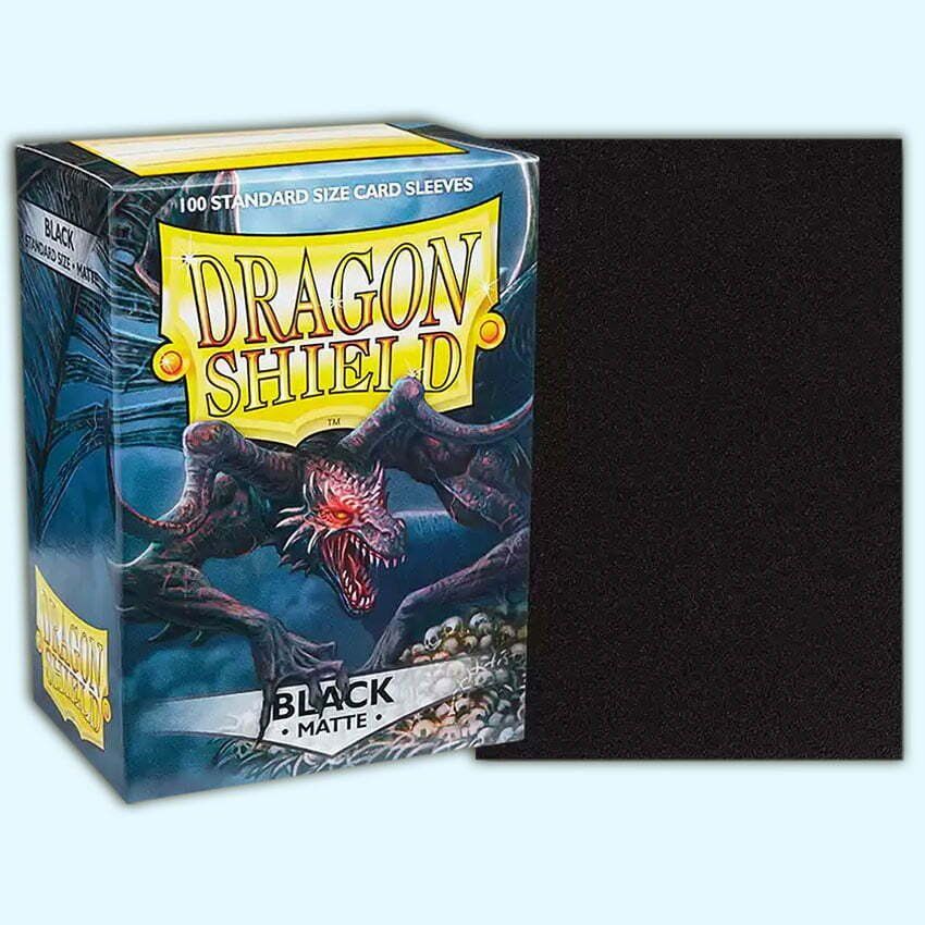 Carte collezionabili: 100 Dragon Shield Sleeves - Matte Black – Nuovo e nell'imballaggio originale da Kreuzlingen venduto da Silva_Ludus