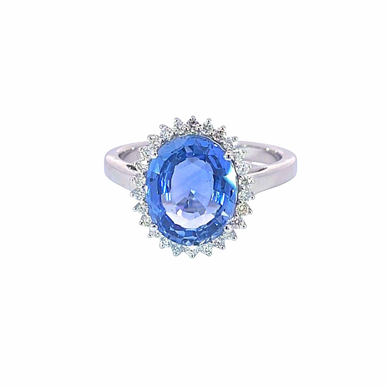 Anelli: Saphir-Ring 18k Weissgold 4,57ct – Nuovo e nell'imballaggio originale da Illnau venduto da Juwelier_Mahler_GmbH
