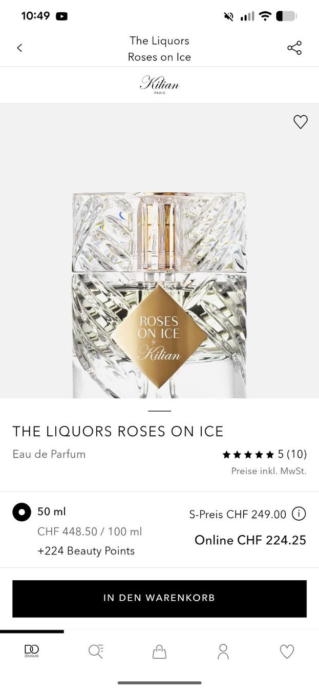 Kilian Profumi & Eau de Toilette: Roses on Ice By Kilian 50ml – Usato da Zürich venduto da oschance 4