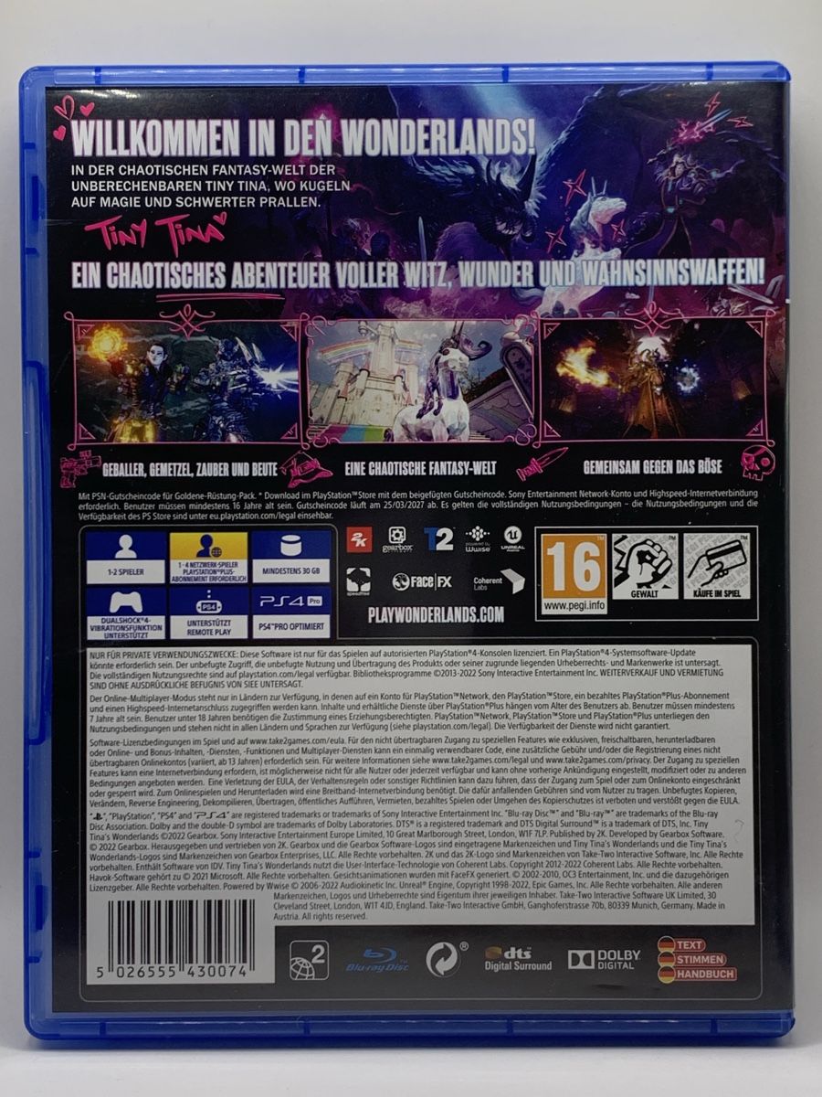 Sony Spiele: Tiny Tina's Wonderlands - PS4 – Gebraucht aus Ostermundigen von RG-Collector 1
