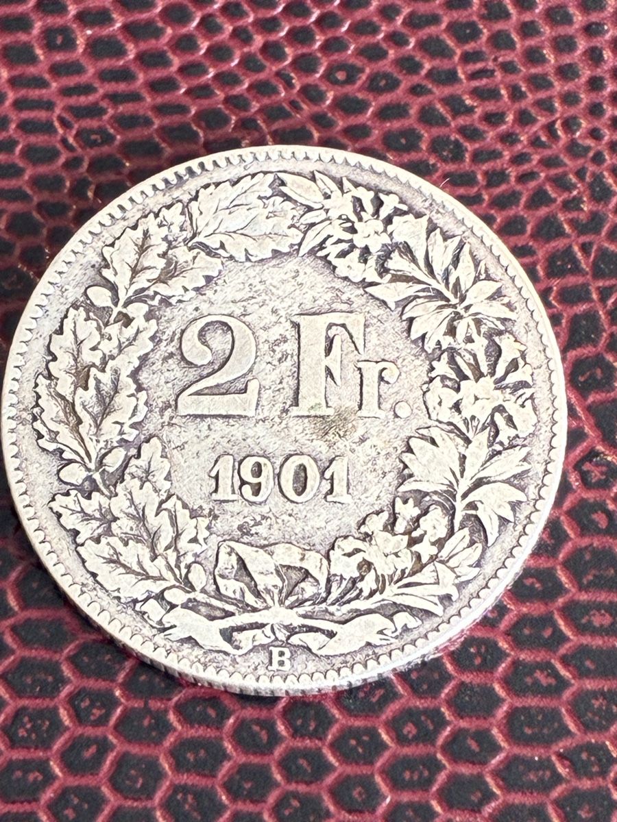 Alle Münzen: 2 Franken 1901 – Gebraucht aus Cham von Dst82