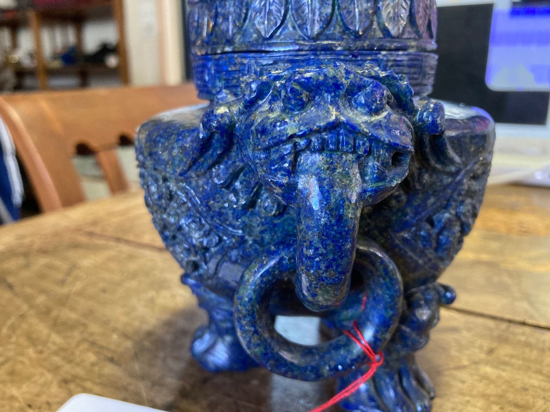 Pentole: Wunderschönes asiatisches Gefäss mit Deckel Lapislazuli – Usato da Bern venduto da Jwpm66 2