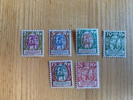 Liechtenstein Znr 64-69 postfrisch
