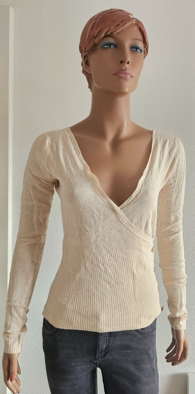 Maglioni & Felpe: Trendiger Freesoul Wickelpullover, Gr. S, Beige – Usato da Basel venduto da Allerlei-Basel