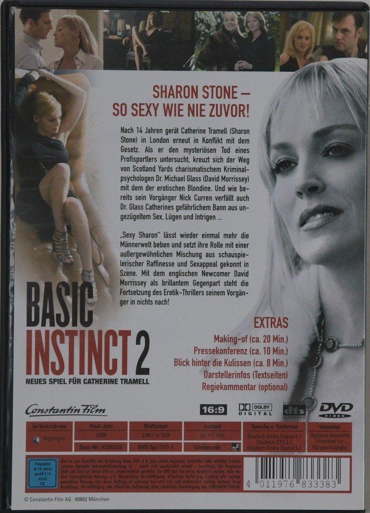 Alle DVDs: BASIC INSTINCT 2 - Neues Spiel für Catherine Tramell – Gebraucht aus Remetschwil von tgd_gbp8 1