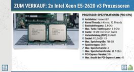 2x Intel Xeon E5-2620 v3 Prozessor, Top Zustand!