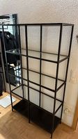 IKEA VITTSJÖ Regal, schwarz/Glas, 100x175cm
