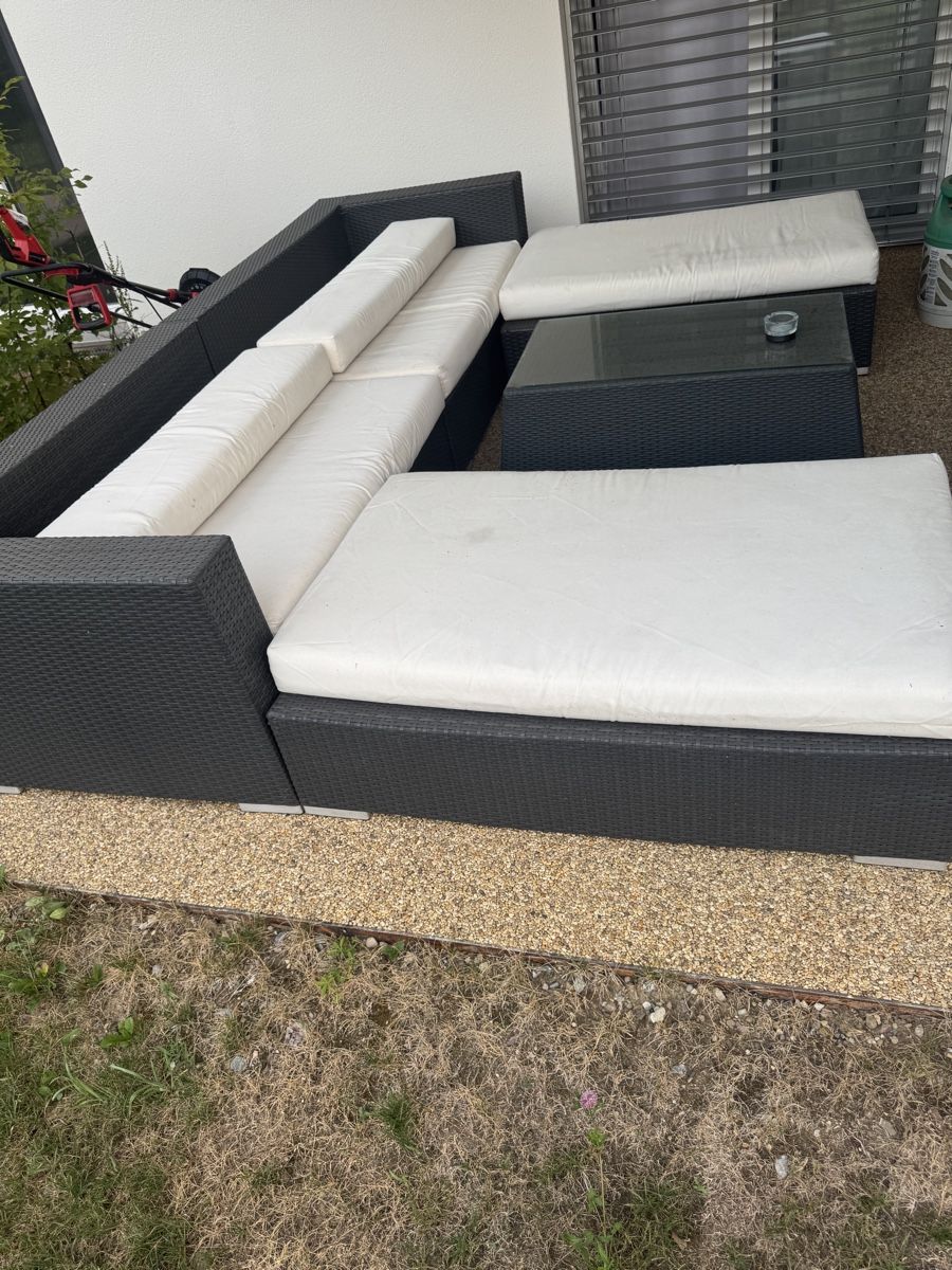 Divani: Polyrattan-Gartenlounge – Usato da Schlieren venduto da septassseptass 2