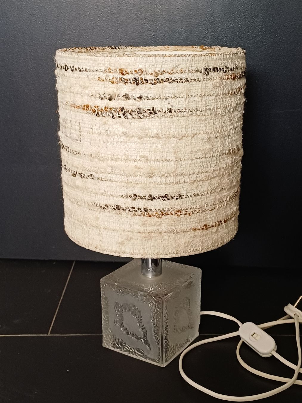 Lampade: Vintage Tischlampe mit Glasfuss – Usato da Niederuzwil venduto da wolkenlos80 8