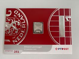 Silber Postzegel 2001, Niederlande, Sammlerstück, Top!