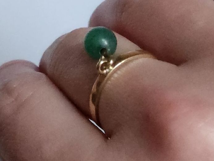 Anelli: Goldring mit grünem Stein - 585 gestämpelt – Usato da St. Gallen venduto da GIULESGG 6