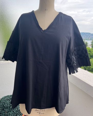 Schickes, schwarzes Sommer Top mit speziellen Ärmeln Gr.M