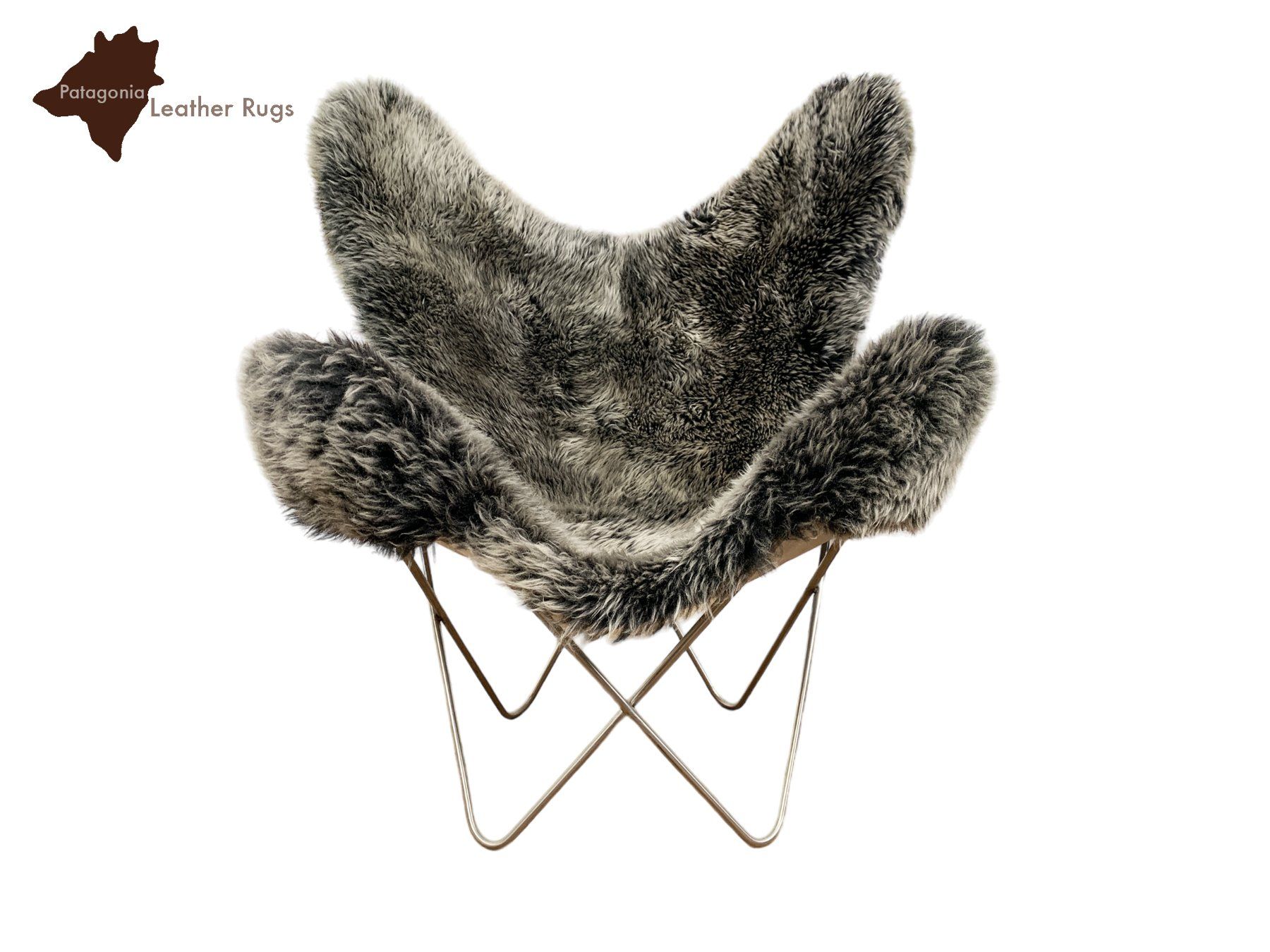 Poltrone: Lammfell Stuhl BKF Grey – Nuovo e nell'imballaggio originale da Arbedo venduto da patagonialeatherrugs 2