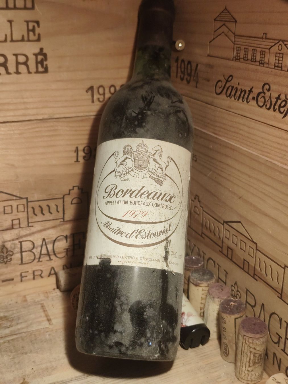 Vino: 1979 Maitre d'Estournel Bordeaux – Nuovo e nell'imballaggio originale da Büsserach venduto da Vintage-vins