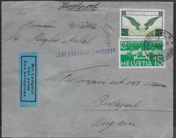 1934 Luftpost Zürich - BUDAPEST hochwertig Top ab 1.-