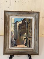 Gemälde, signiert, Italienische Gasse, Top Zustand!
