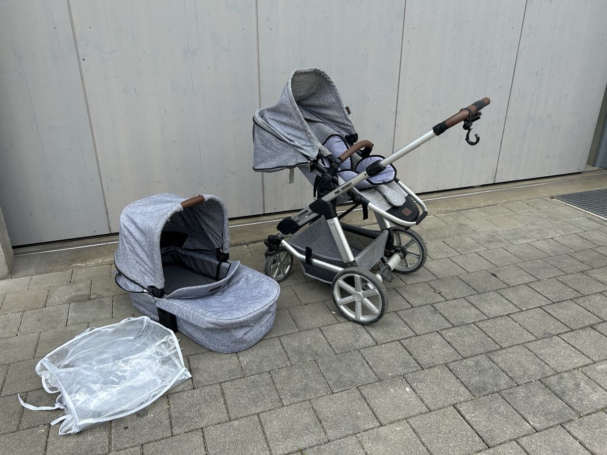 ABC Design Carrozzine: ABC Design Kinderwagen mit Babywanne grau – Usato da Grellingen venduto da schwinger82