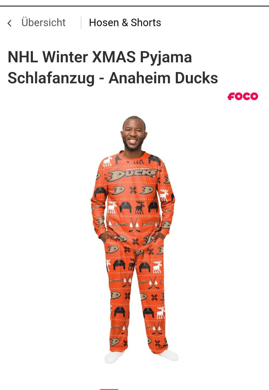 Pigiami: Anaheim Ducks – Nuovo (secondo la descrizione) da Bachs venduto da NBAJames