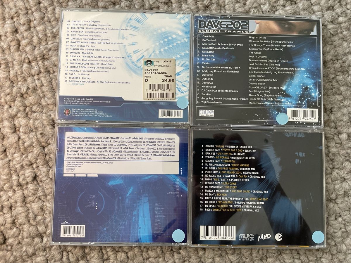 CD: 3x Dave202 + 1x Dave202 meets DJ Noise – Usato da Reinach AG venduto da trigger7811 1