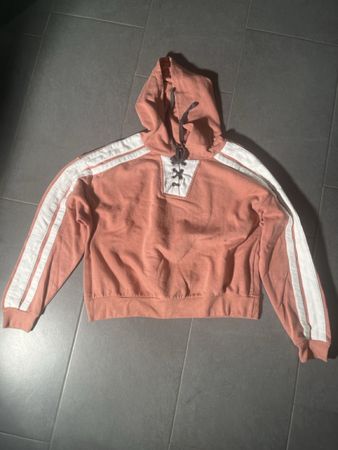 Tally Weijl, Hoodie in (Alt)Rosa mit Schnürung, Grösse M