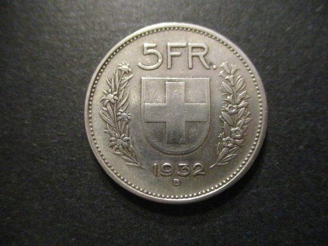 Tutti le monete: 5.- Fr 1932 Superbe pièce  Superbe qualité – Usato da Lovens venduto da Jelmi