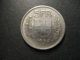 5.- Fr 1932 Superbe pièce  Superbe qualité