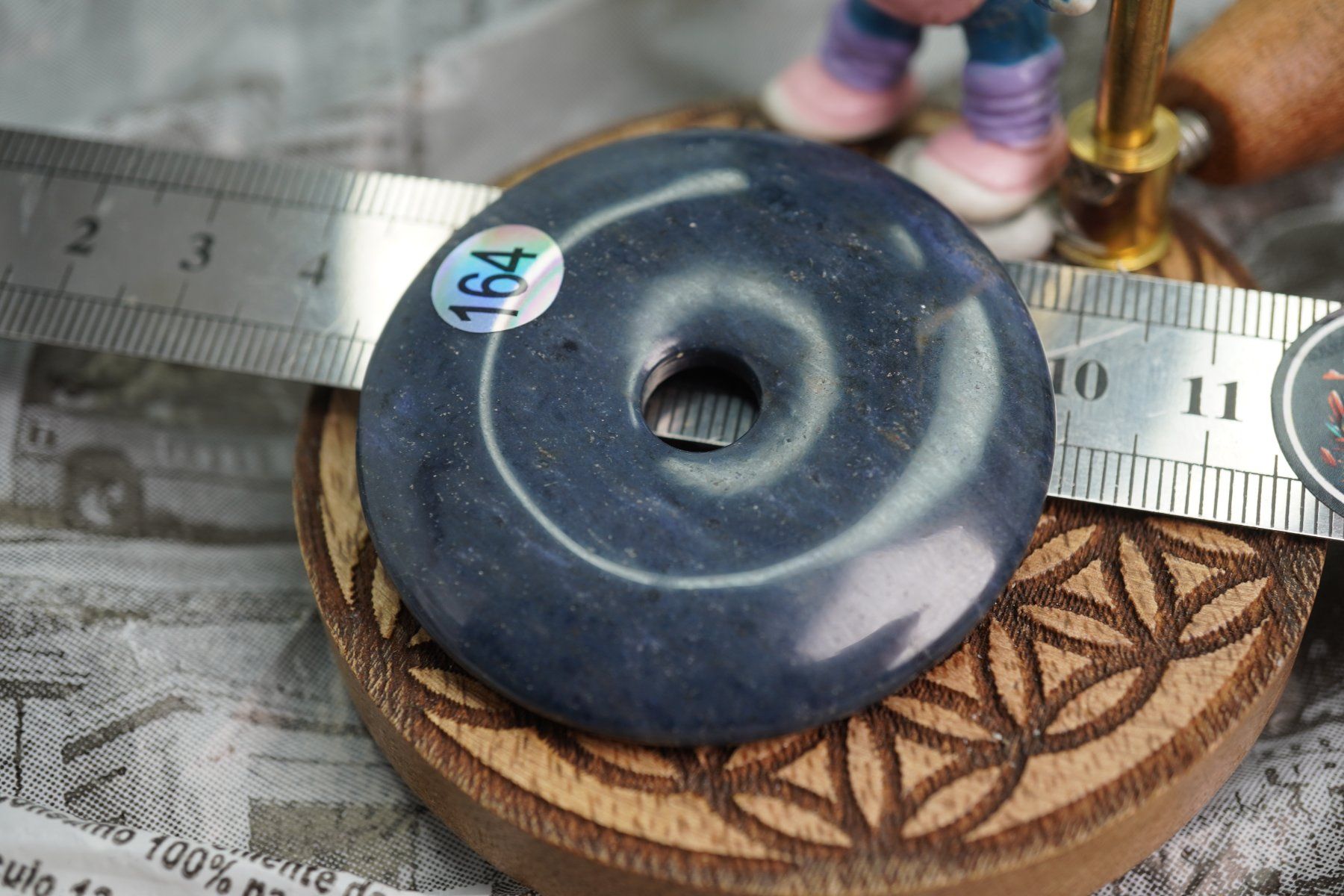Minerali & Pietre curative: Dumortierit   Pi  Scheibe  ca50mm    ab  1.-     Räumung – Nuovo e nell'imballaggio originale da Eschenbach SG venduto da topstone 1