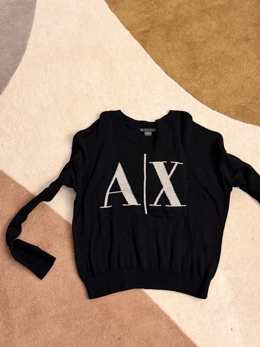 Armani Pulls & Sweat-shirts: Armani Exchange Strickpullover schwarz mit Logo, Gr. L – D'occasion à Männedorf par mic_y26r