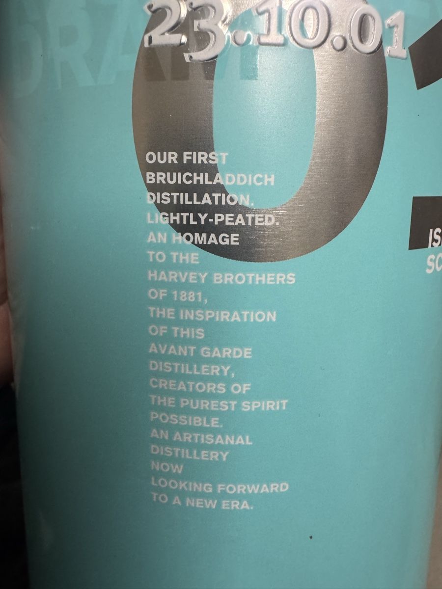 Bruichladdich Bevande alcoliche: Bruichladdich 2001 RARITÄT – Nuovo e nell'imballaggio originale da Hergiswil NW venduto da wert721 2