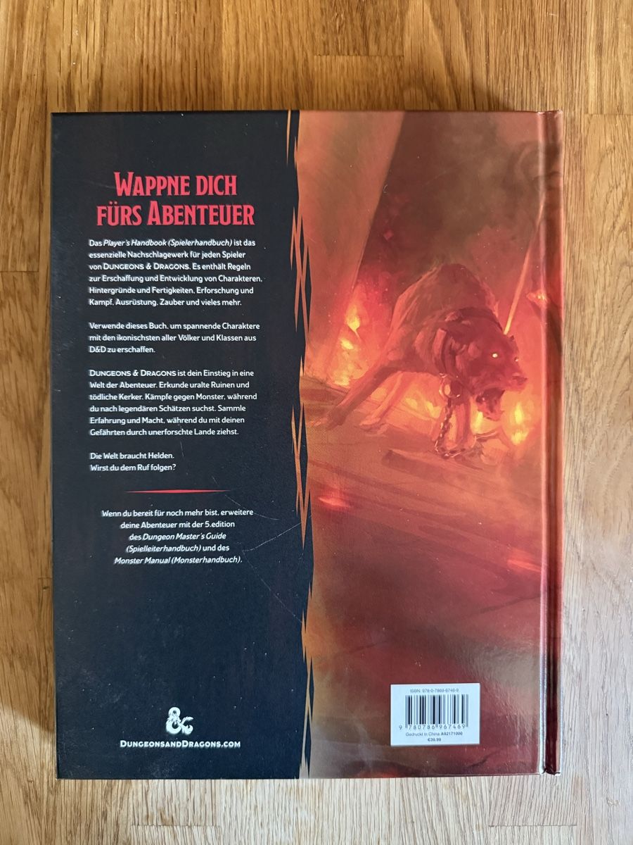 Libri: DnD Player Handbook deutsch  – Nuovo (secondo la descrizione) da Wil SG venduto da Chi_Bo 1
