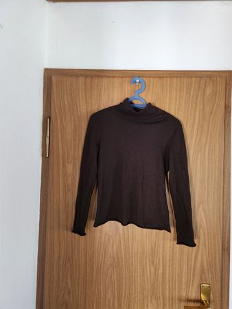 Pull col roulé femme & Other Stories 100% laine brun XS