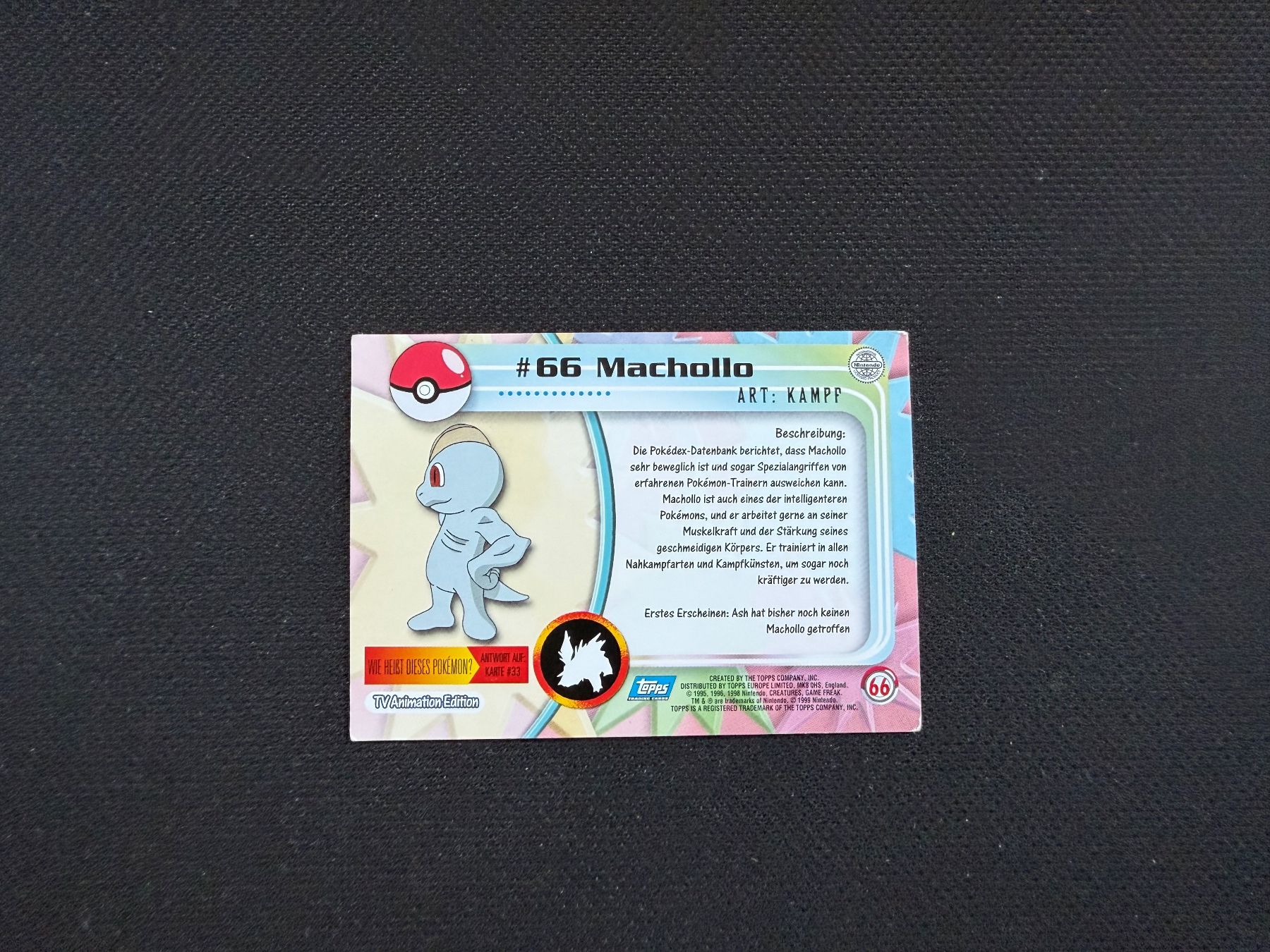 Pokémon Carte collezionabili: Pokémon Topps 1999 - Machollo – Usato da Zürich venduto da mountainwizard00 1