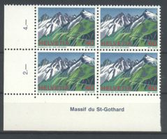 1976, Sondermarke Schweier Alpen, Viererblöcke **