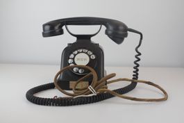 Altes Wählscheibentelefon Bakelit Vintage Schwarz