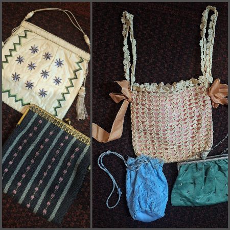 🥰11x antike Handtaschen, Täschli- Beutel, Konvolut